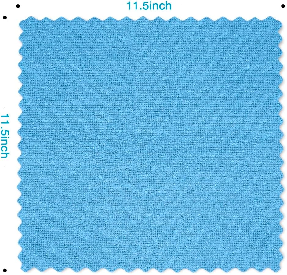 Orighty Cleaning Cloths, Shop Towels 100 Pack, Shop Rags Reusable, Microfiber Cleaning Rags Bulk for Cars, Multi-Purpose Lint Free Towels for Automotive, Mechanic, Kitchen, 11.5’’ x 11.5’’, Blue