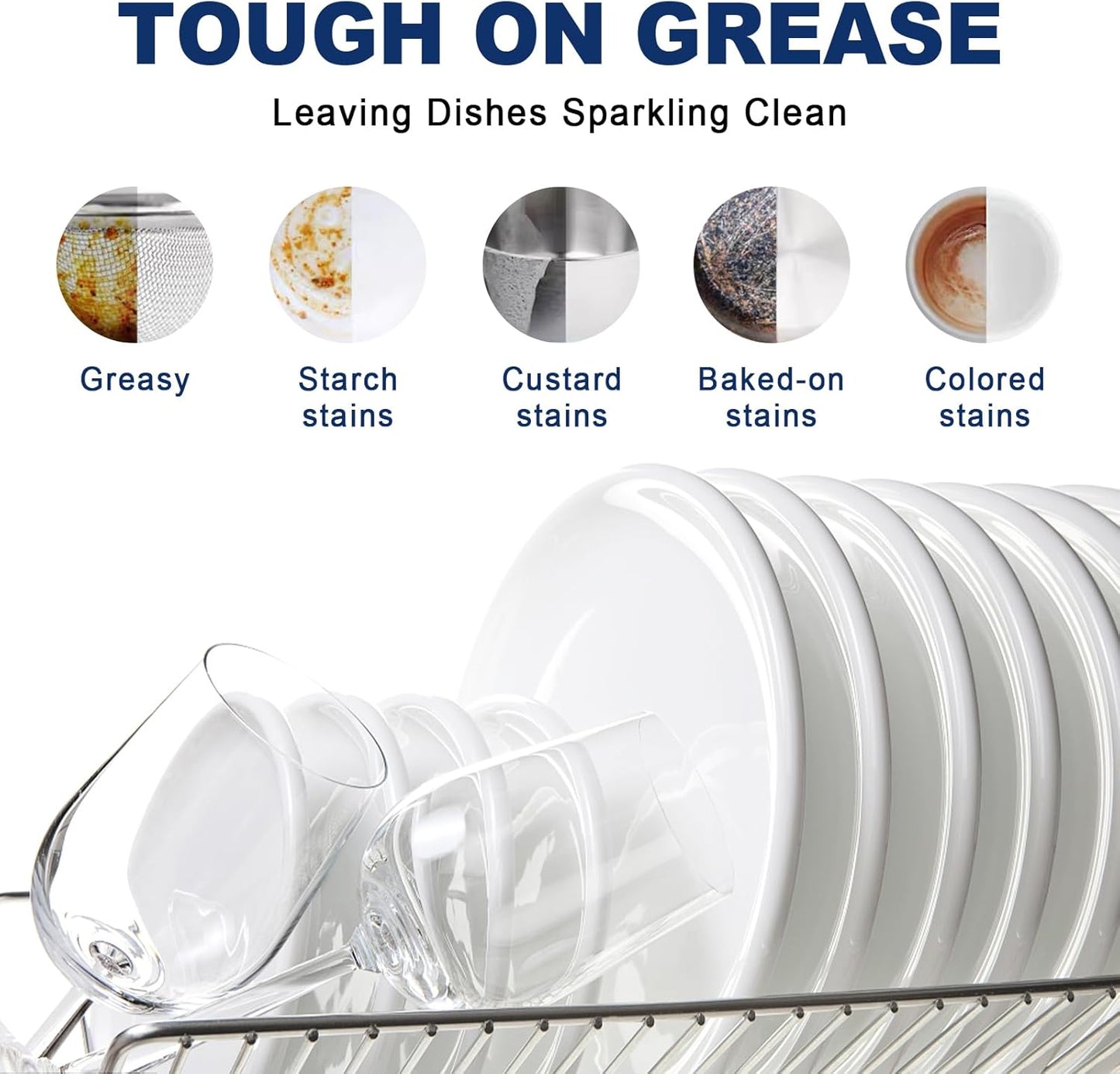 Eco Dishwasher Detergent Sheets Up To 160 Loads, Unscented Plastic Free Dishwashing Soap Strips With High Efficient Solid Enzyme, Leaving Dishes Sparkling Clean