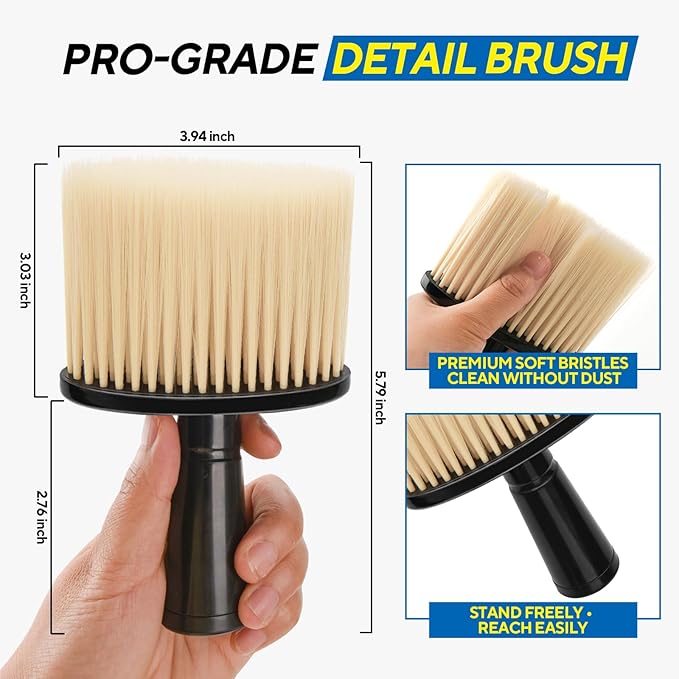 Car Detailing Brush, Automotive Interior Dusting Brush, Soft Car Interior Cleaning Tool for Dashboard Interior, Leather, Keyboard, Scratch-Free