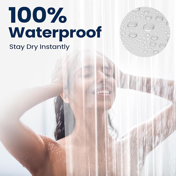 downluxe Clear Shower Curtain Liner, PEVA Heavy Duty Plastic Shower Liner with 3 Magnets, 72" x 72" Waterproof Bathroom Curtain
