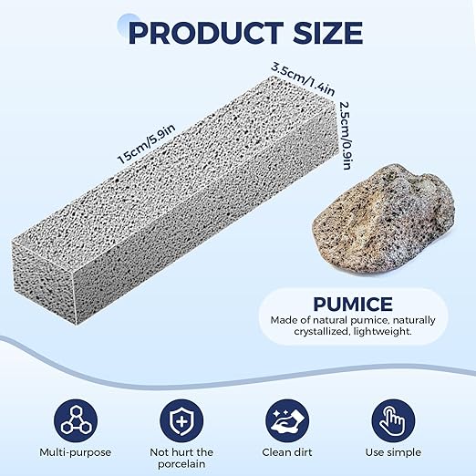 21 Pack Pumice Stone for Toilet Bowl Cleaning, Powerfully Cleans Hard Water Rings, Suitable for Cleaning Toilet, Bathtubs, Pool, Sinks and Grill