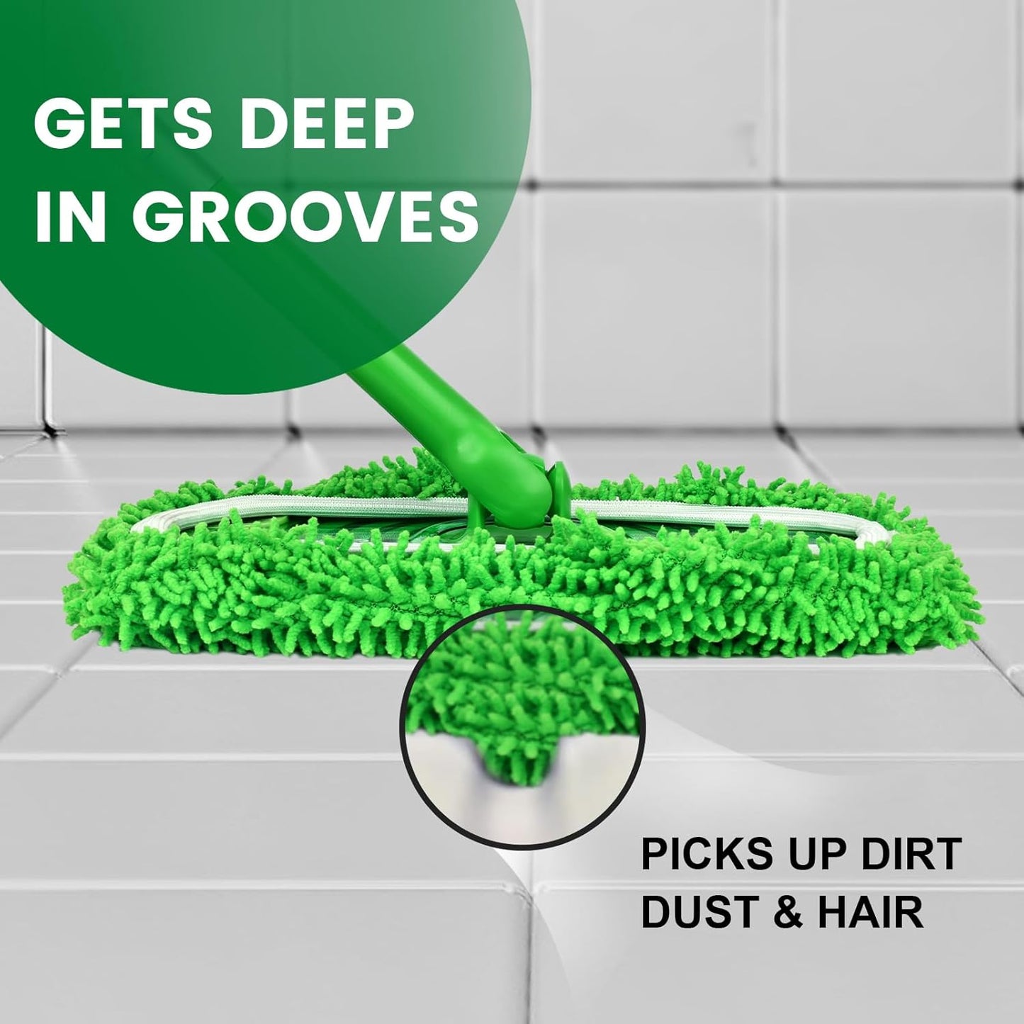 15Pcs Reusable Microfiber Mop Pads Compatible with Sweeper Mop, Replacement Wet Mopping pad Refills & Washable Dry Sweeping Cloths for Surface/Hardwood Floor Cleaning