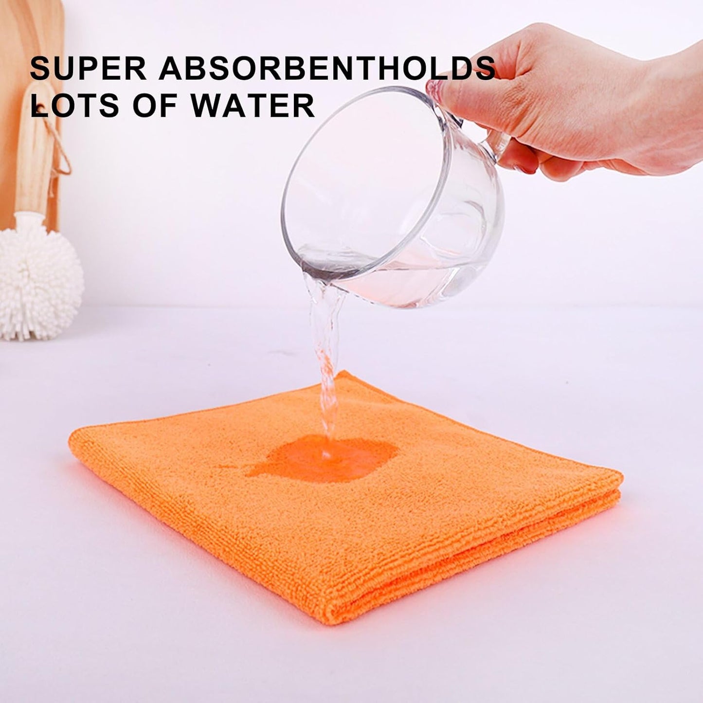 Tricol Clean Microfiber Cleaning Cloth, 16in*16in, 12 Pack Ultra-Thick Cleaning Rags, Super Absorbent, Lint Free & Streak Free Cleaning Towels for Car, House, Kitchen, Office