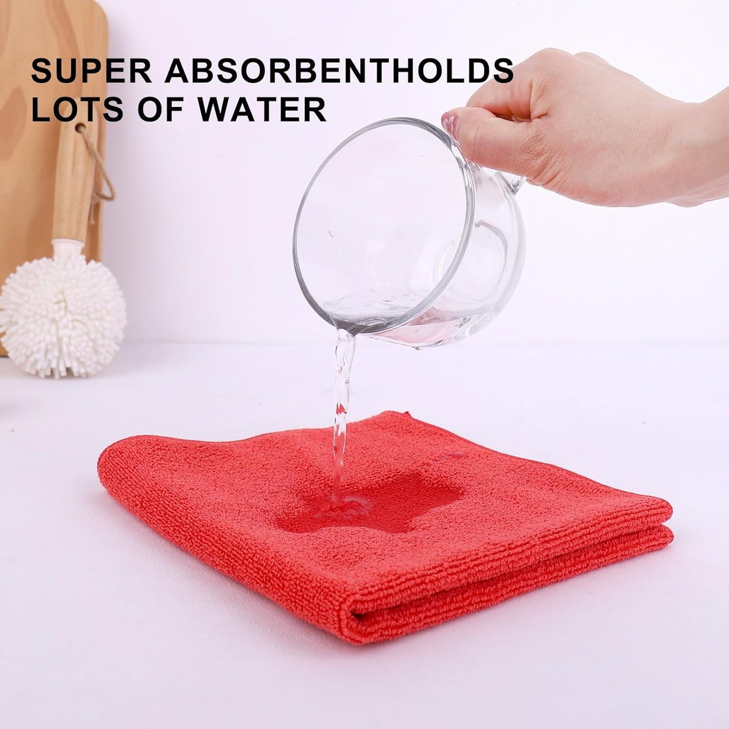 Tricol Clean Microfiber Cleaning Cloth, 16in*16in, 12 Pack Ultra-Thick Cleaning Rags, Super Absorbent, Lint Free & Streak Free Cleaning Towels for Car, House, Kitchen, Office