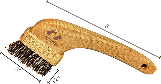 All-Natural Grout Brush Set | Wooden Cleaning Brush for Tile and Floor | Durable Floor Scrubber for Bathroom and Kitchen | Eco-Friendly Household Cleaning Tools – Pack of 2