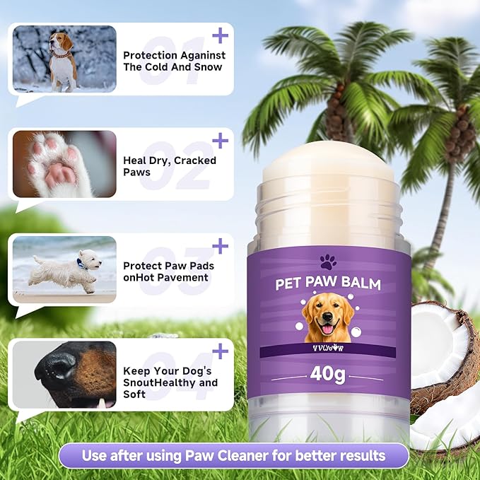 Dog Paw Cleaner Kit – Paw Cleaning fo rall Dogs & Puppy Silicone Scrubber Brush – pH Balanced Gentle No-Rinse Wash Scrubber, Foot Cleansing Bubble – Includes Dog Paw Balm&Towel