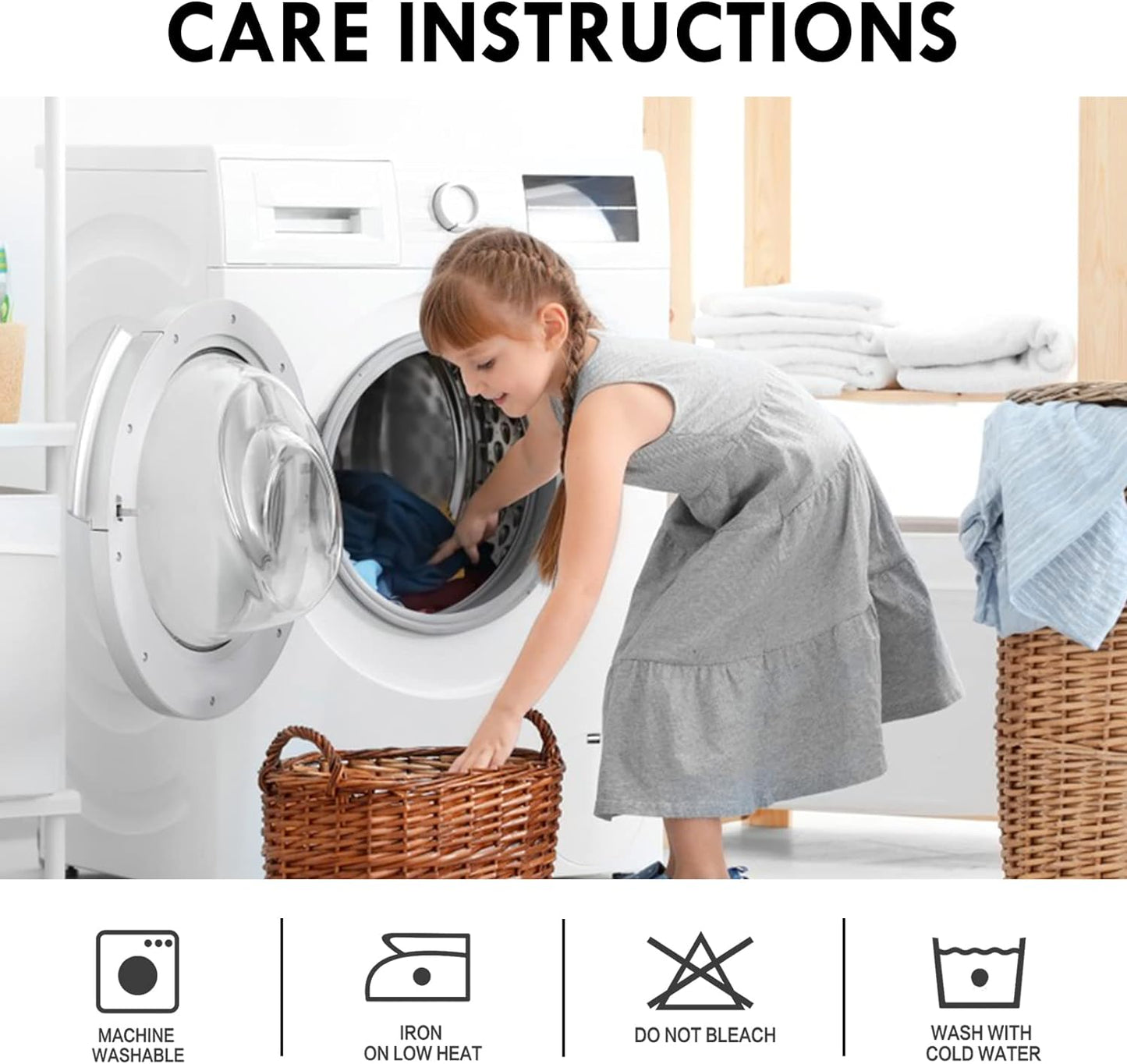 DWCN White Curtains for Living Room Thermal Insulated, 50% Light Blocking Curtains for Bedroom, Dining Room Window, W 52x L 54 Inch, Set of 2 Rod Pocket Curtain Panels