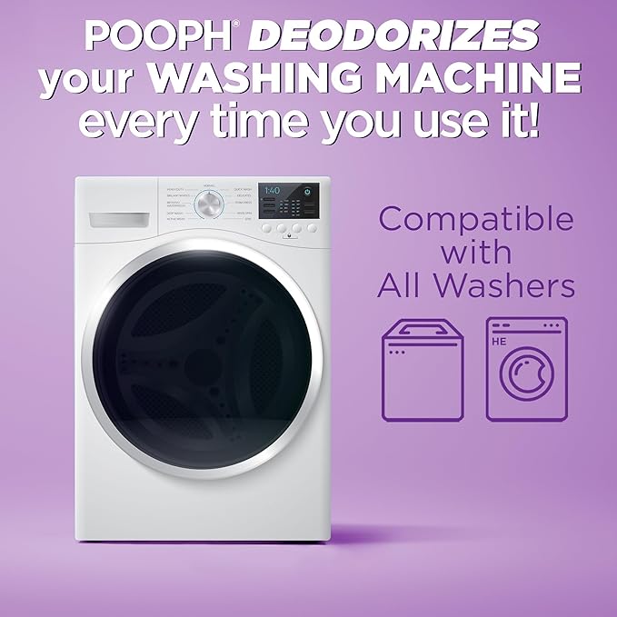 Pooph Laundry Additive, 32oz, 2-Pack (32 Loads) - Dismantles Odors on a Molecular Basis, Dogs, Cats, Freshener, Eliminator, Urine, Poop, Pee, Deodorizer, Natures, Puppy, Fresh, Clean, Furniture, Potty