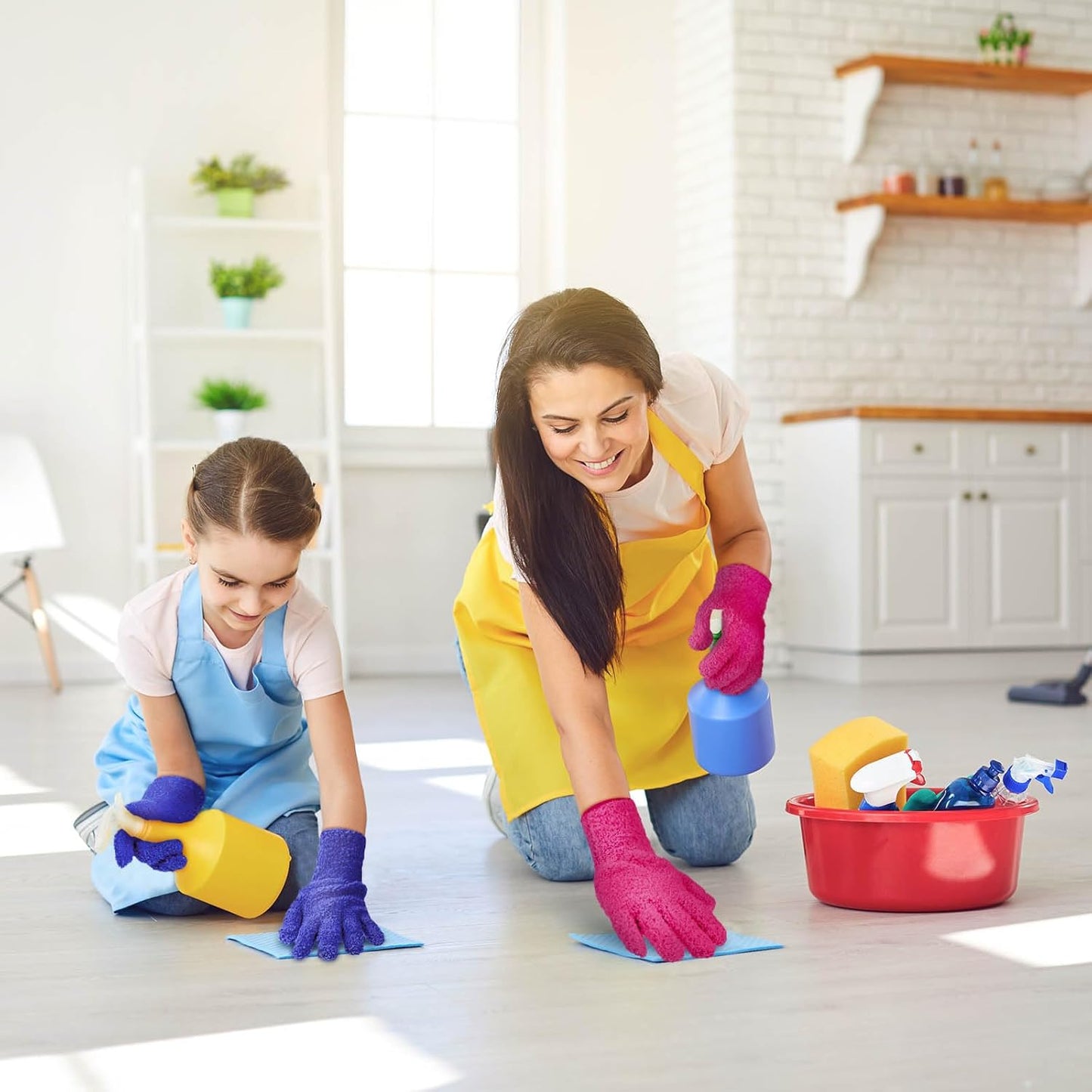 6 Pcs Microfiber Dusting Mitt Gloves Microfiber Washable Dusting Gloves Car Wash Mitt for Leaf Cleaning Plant