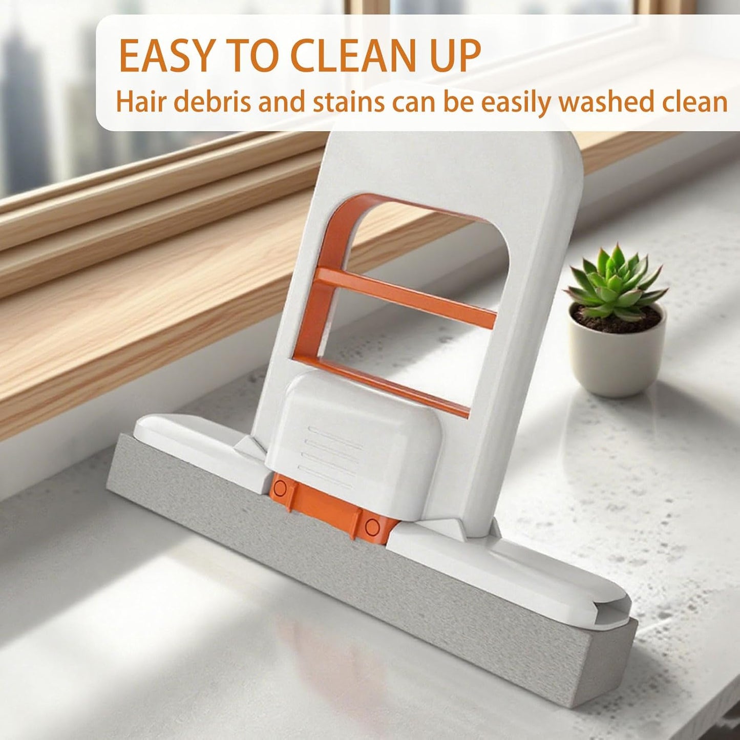 Foldable Mini Desktop Mop – Portable Handheld Duster & Cleaner for Desk, Bathroom, Glass | Reusable Microfiber Pad, Lightweight & Compact for Travel, Office, Home