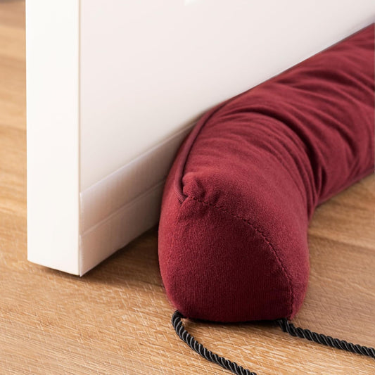 Sunolga 36" Door Draft Stopper Blocks Hot and Cold Air with Removable Washable Cover for Gaps Up to 3", All-Season Seal for Noise, Wind, Door Sweep for Bottom of Door and Window, Home Essentials, Red