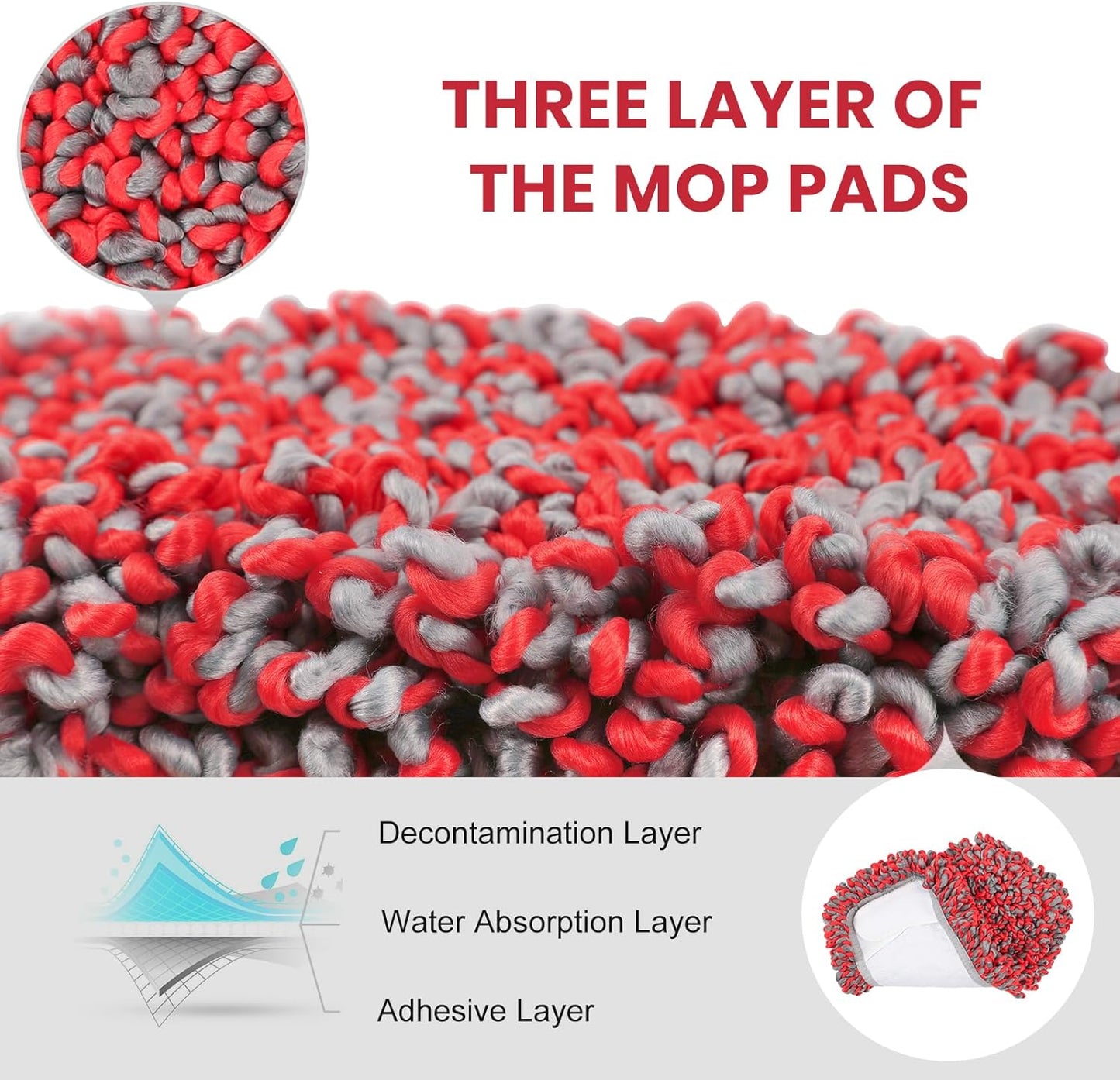 MAVRIZ Dust Mops for Hardwood Floors Cleaning Washable Wet and Dry Mop with 58" Long Handle, Microfiber Mop for Laminate, Vinyl, Wood, Tile Floors