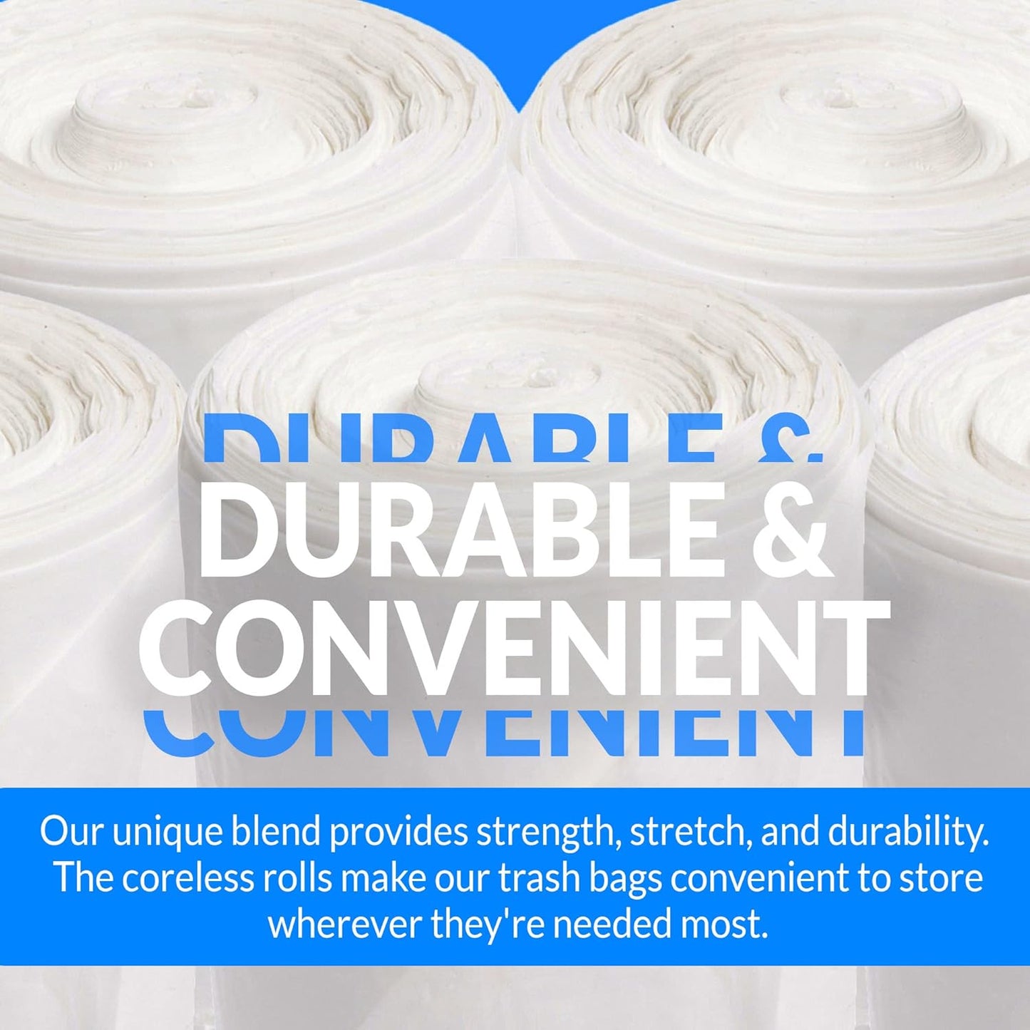 Reli. 6-10 Gallon Trash Bags | 1000 Bags | Clear | Bathroom | Strong | Garbage