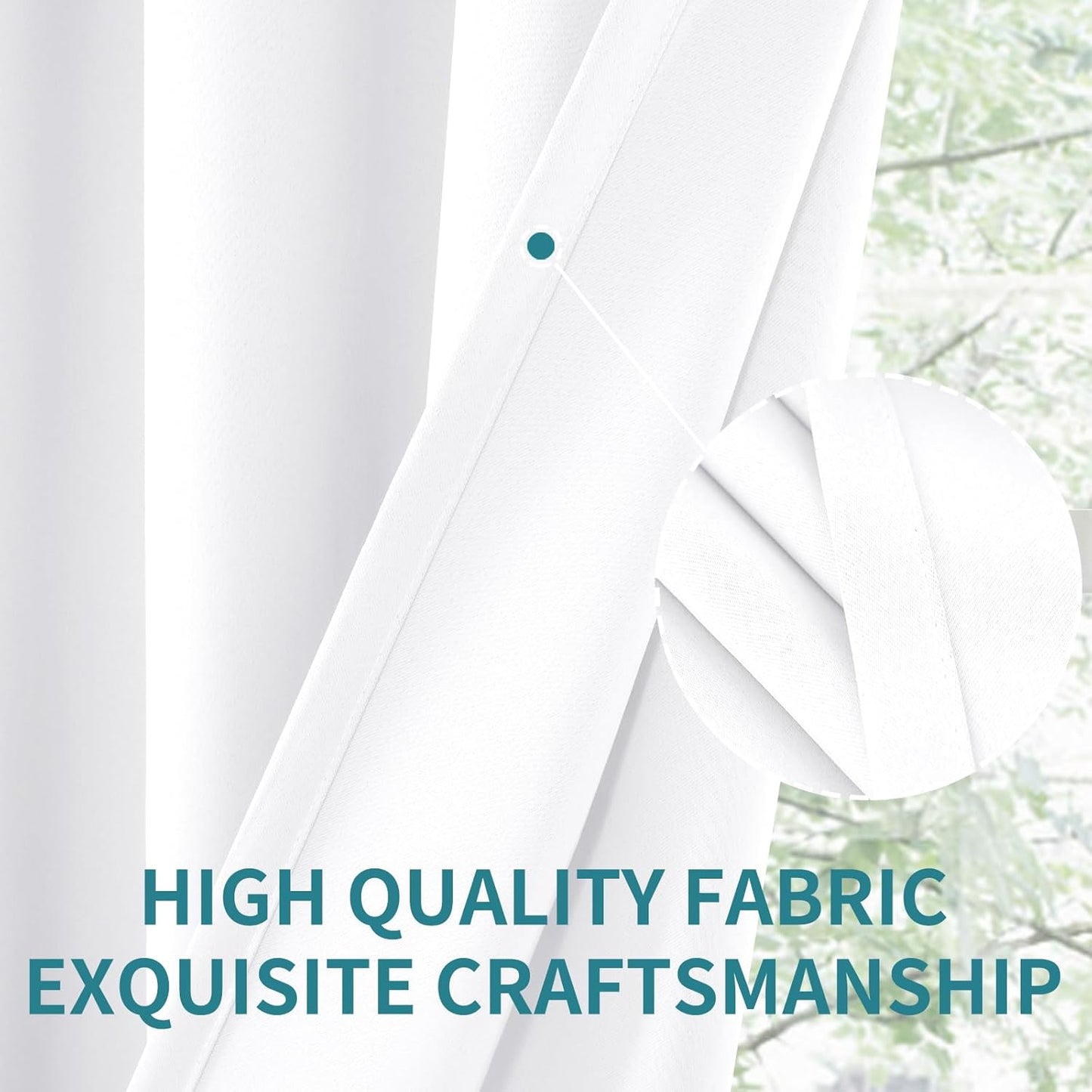 BGment White Short Curtains 30 Inches Length for Small Window - Rod Pocket Privacy Drapes for Kitchen Over Sink Bathroom Basement Cafe, 2 Panels, 42 x 30 Inch