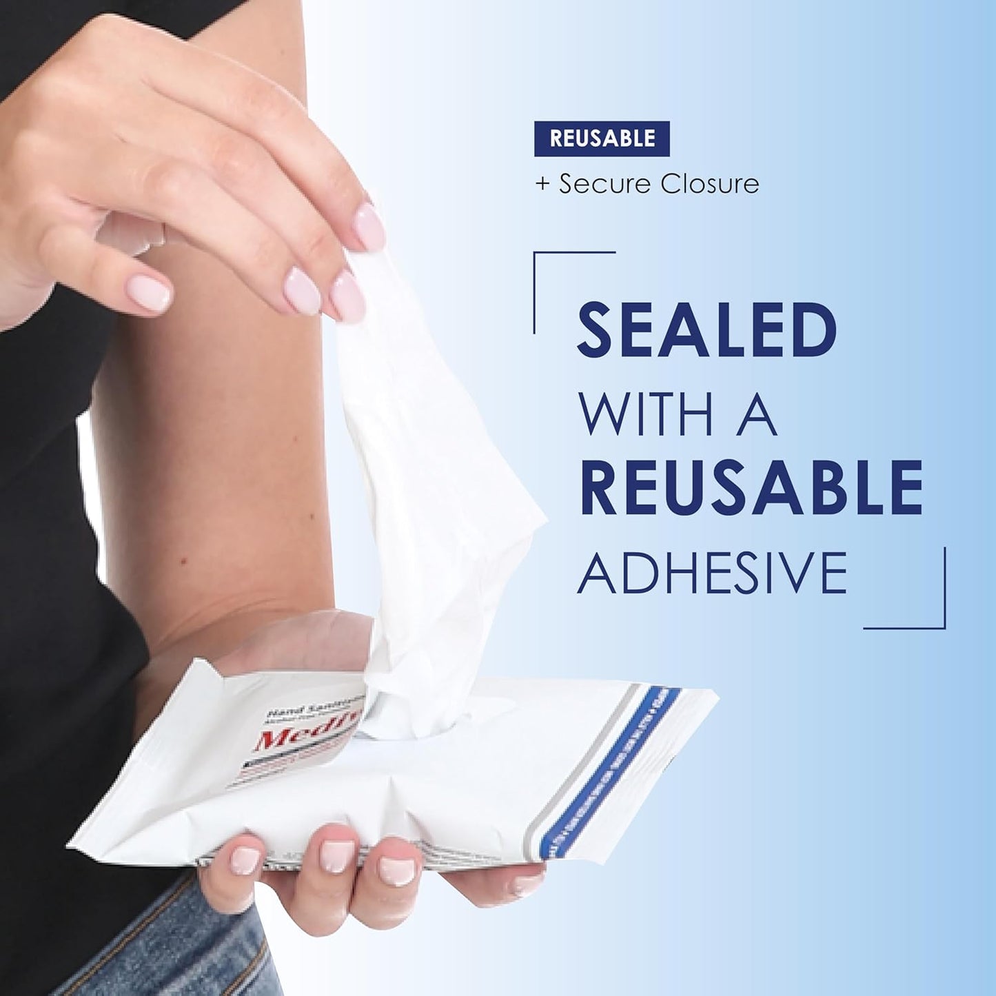 Mediwiper 10 Count Alcohol-Free Sanitizing Wipes Disinfecting Large Unscented Wet Wipes Bulk, Hand Sanitizer (10 Wipes, 100 Wipes (10 * 10))