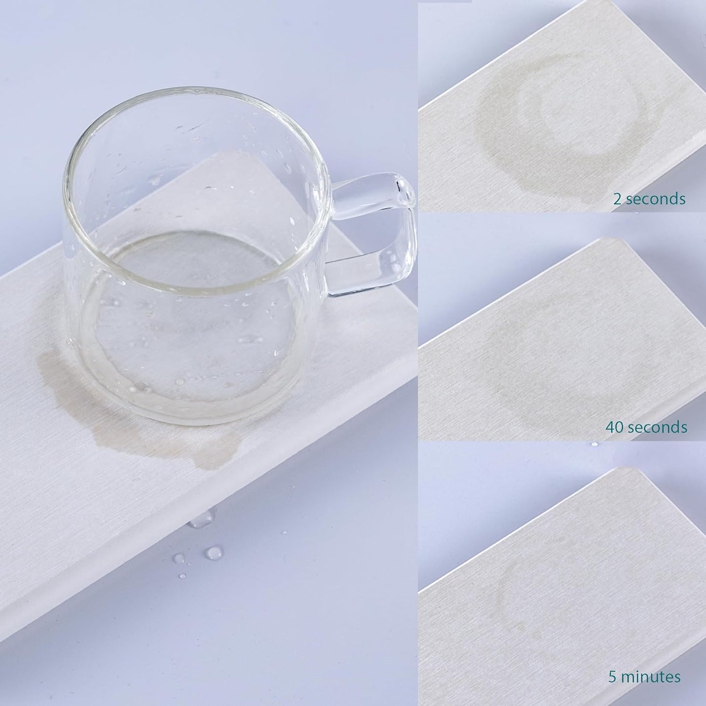 2 Pcs Water Absorbing Stone Trays, Kitchen/Bathroom Sink Soap Dish, Diatomite Tray Used for Hand Soap & Cosmetic Bottles in The Modern Home, 3.15" W x 8.7" L, White