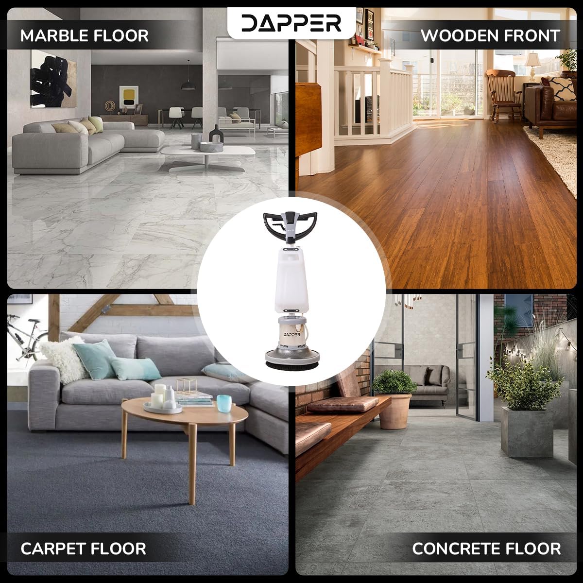 17" Heavy-duty Multi-Functional Floor Buffer Polisher Machine - Clean, Buff, Scrubb and Polish with Ease! Ideal for Carpets Too! Includes Optional Solution Tank, 2 Brushes and 3 Scouring Pads