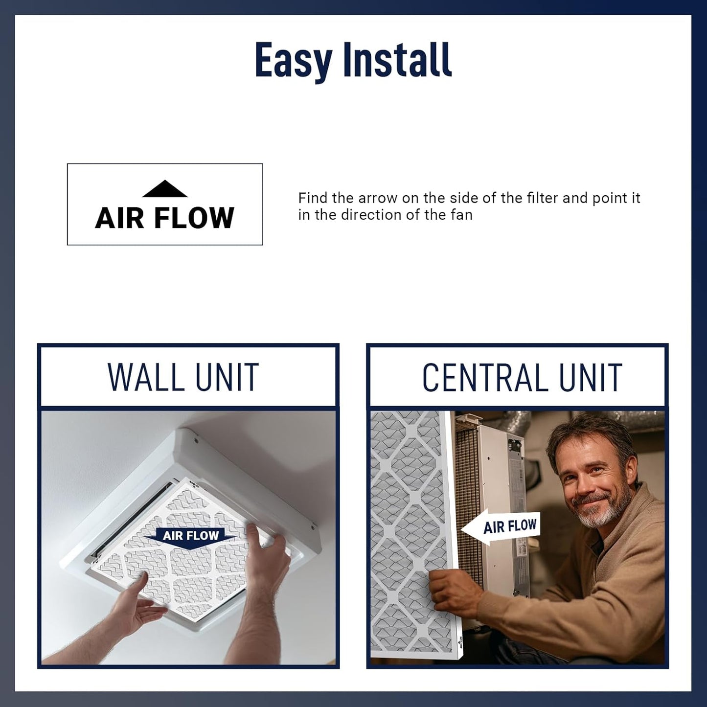 20x24x1 MERV 8 Air Filters 6-Pack, Actual Size 19.7" x 23.7" x 0.75" – Compatible with HVAC, Air Conditioners & Furnaces– High Particle Capture & Smooth Airflow