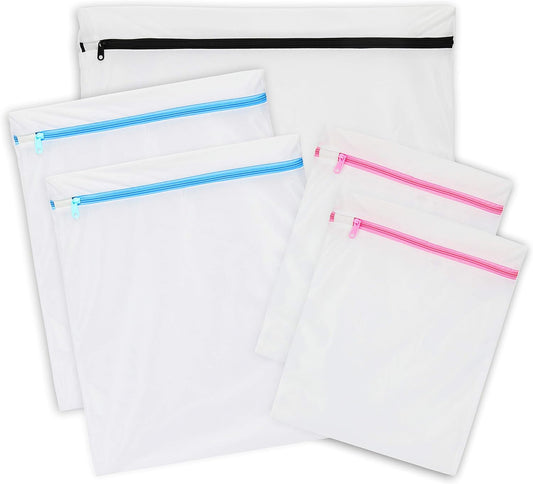 Simple Houseware Laundry Bra Lingerie Mesh Wash Bags (1 X-Large, 2 Large and 2 Medium) - 5 Pack