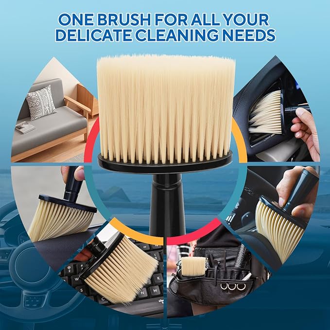 Car Detailing Brush, Automotive Interior Dusting Brush, Soft Car Interior Cleaning Tool for Dashboard Interior, Leather, Keyboard, Scratch-Free