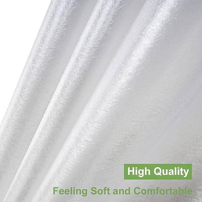 UFRIDAY Frosted Shower Curtain Liner 72 x 72 inches with 3 Big Magnets, Eva Plastic Weighted Shower Curtains for Bathroom,Water Repellent,Heavy Duty,Semi Transparent.