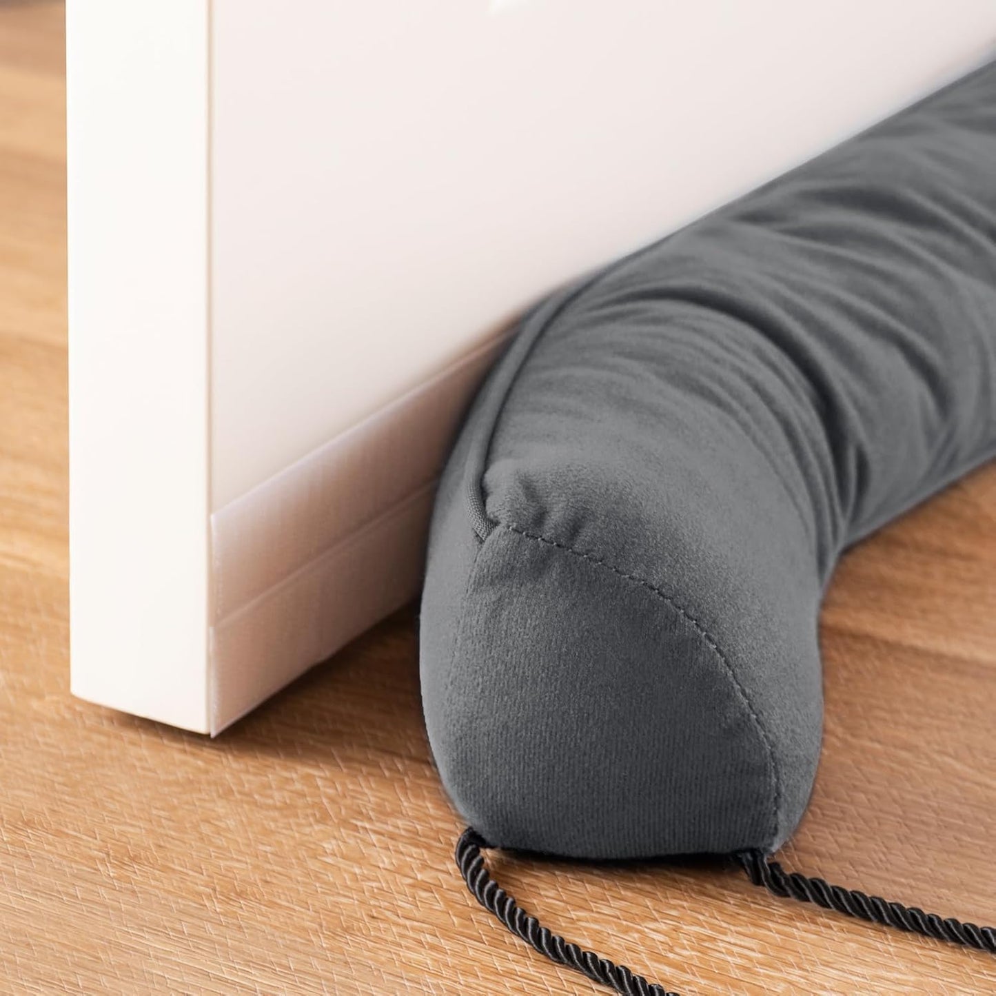 Sunolga 32" Door Draft Stopper Blocks Hot and Cold Air with Removable Washable Cover for Gaps Up to 3", All-Season Seal for Noise, Door Sweep for Bottom of Door and Window, Home Essentials, Gray