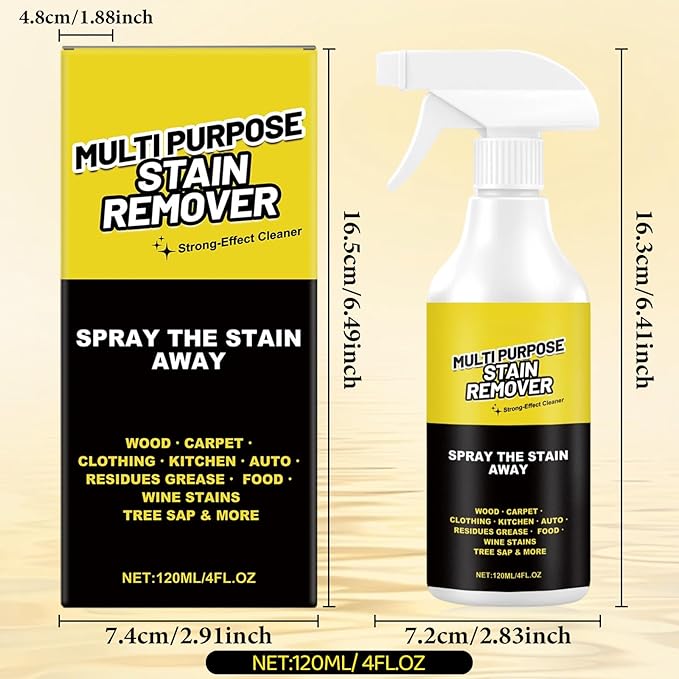 2PCS Multi Purpose Stain Remover, Foam Cleaner Spray, A powerful cleaner for kitchens, Fast Acting Cleaner for Kitchen Countertops, Floors, Toilets, Cars
