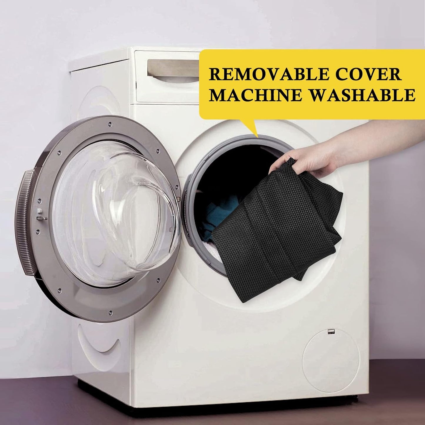 fowong Door Draft Stopper 30" to 36" Soundproofing Under Door Draft Blocker, Adjustable Noise Stopper Seal Large Gap, Black