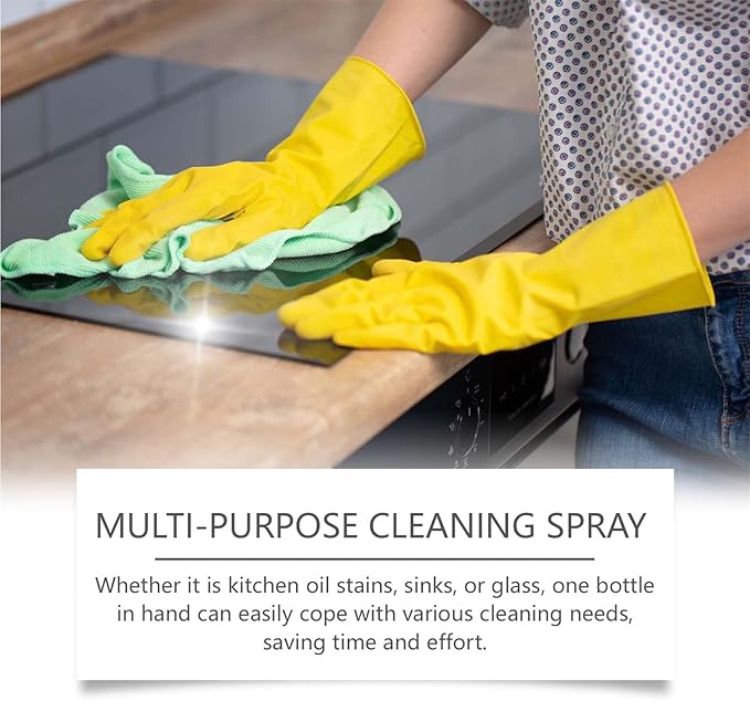 Grease Cleaner, Cleaning Multi-Purpose Degreaser, 100ml Heavy Duty Kitchen Grime Remover Spray for Tough Stains, Powerful Degreaser with Fast Action Formula, for Window Glass Appliance Countertop