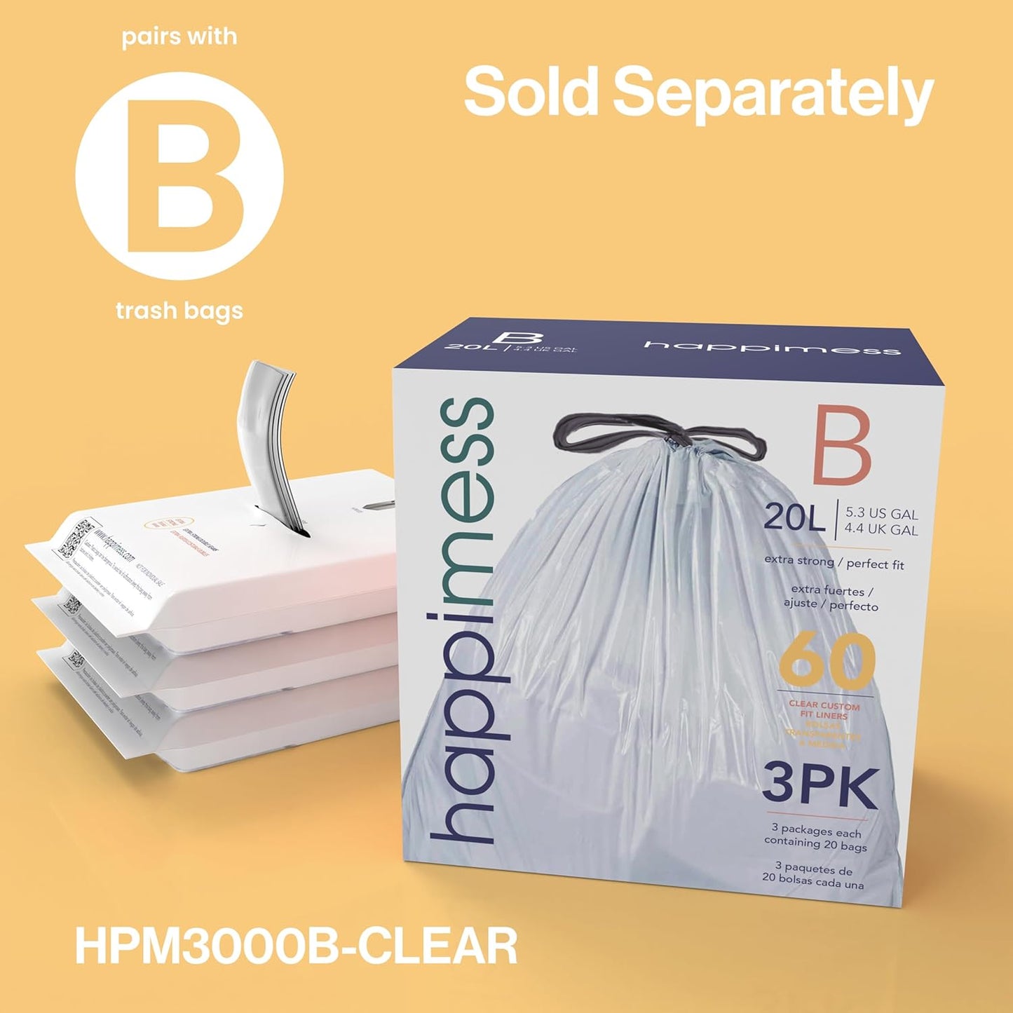 happimess HPM1012F Betty Retro Mini 3.2-Gallon Step-Open Trash Can, Fingerprint Resistant, Modern, Minimalistic for Home, Kitchen, Laundry Room, Office, Bedroom, Bathroom, Denim Blue