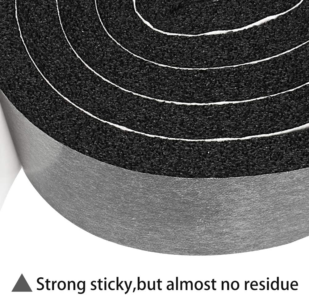 2 Rolls 2 Inch W 1/2 Inch T Weather Stripping Air Conditioner Open Cell Foam Seal Tape, Window Insulation High Resilience Seal Strip for Doors Window,Total 11FT