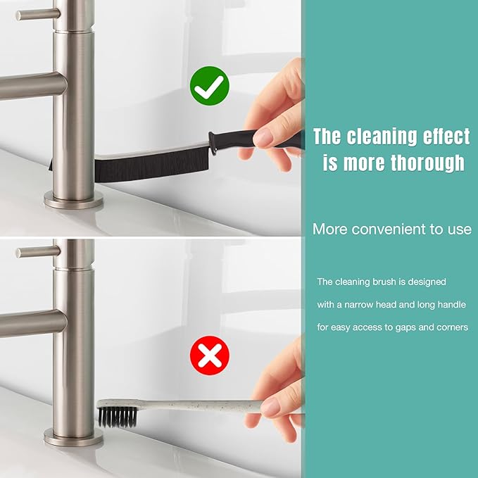 4pcs Hard Bristle Crevice Cleaning Brush Multifunctional Gap Scrub Cleaner Tool for Household Use, Kitchen Sink, Bathroom, Toilet Dead Corners, Window, Vehicle, Grout, Clean Tight Spaces