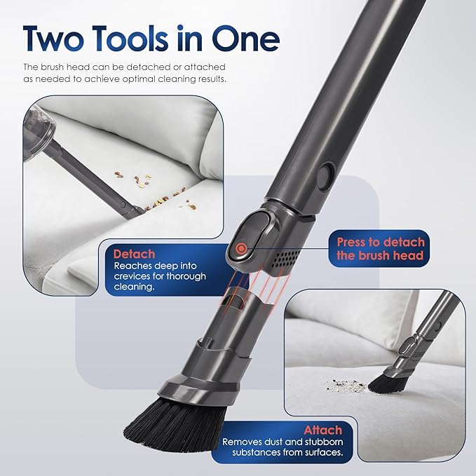 Extendable Flexi Crevice Tool Vacuum Attachments, 971433-01 Quick Release Slim Nozzle Attachment Compatible with Dyson V15 V12 V11 V10 V9 V8 V7 Gen5 G5 Vacuum Cleaner