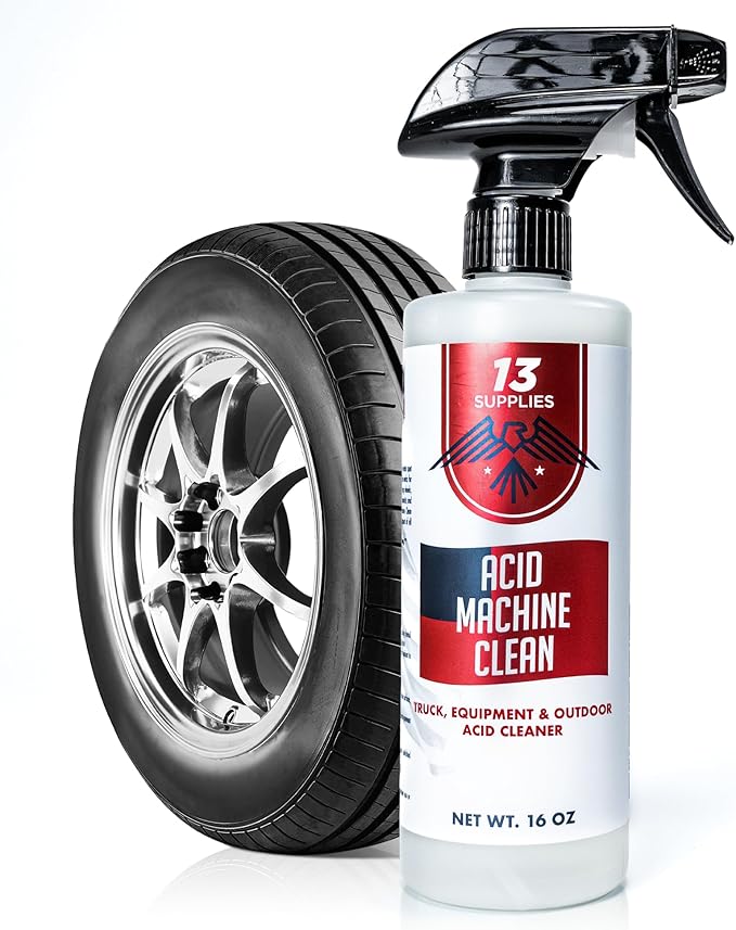 Heavy Duty Car Window Cleaner - Water Spot Remover for Cars, Oil Film Remover and Acid Machine Cleaner for Car Paint, Glass, and Metal, Multi-Purpose Hard Water Stain Remover for Car Detailing – 16 oz