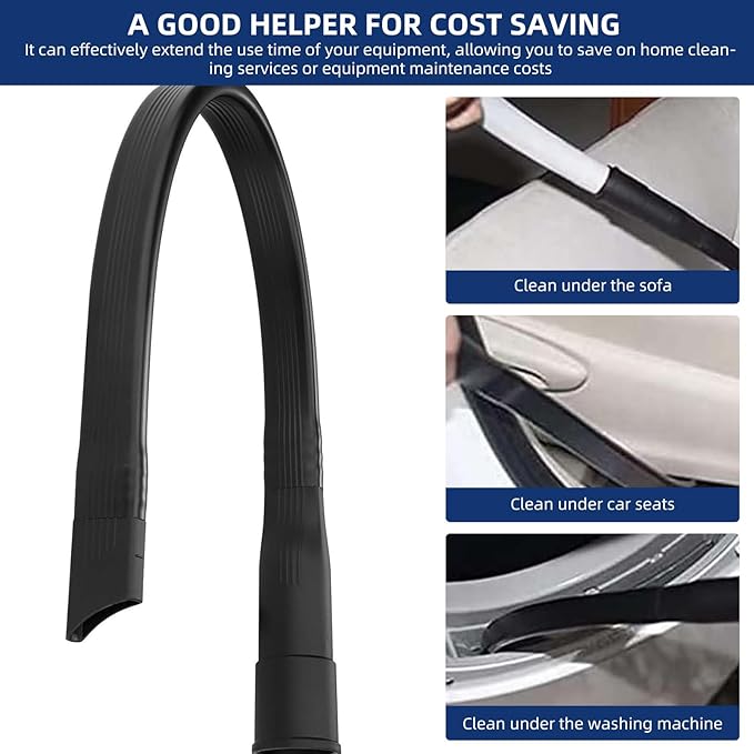 25" Flexible Vacuum Crevice Attachment Tool Vacuum Vacuum Attachment for Vacuum Hoses All 1-1/4" or 1-3/8" (32mm - 35mm) Vacuum Accessories Vacuum Flat Slot Nozzle Interface