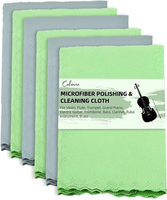 （6-Pack） Gibson Guitar Polishing Cloth,for Flute,Trumpet,Grand Piano,Acoustic Guitars,Electric Guitar,Trombone,Violin,Bass,Clarinet,Tuba Instrument,Brass Instruments Cleaning Kit Accessories