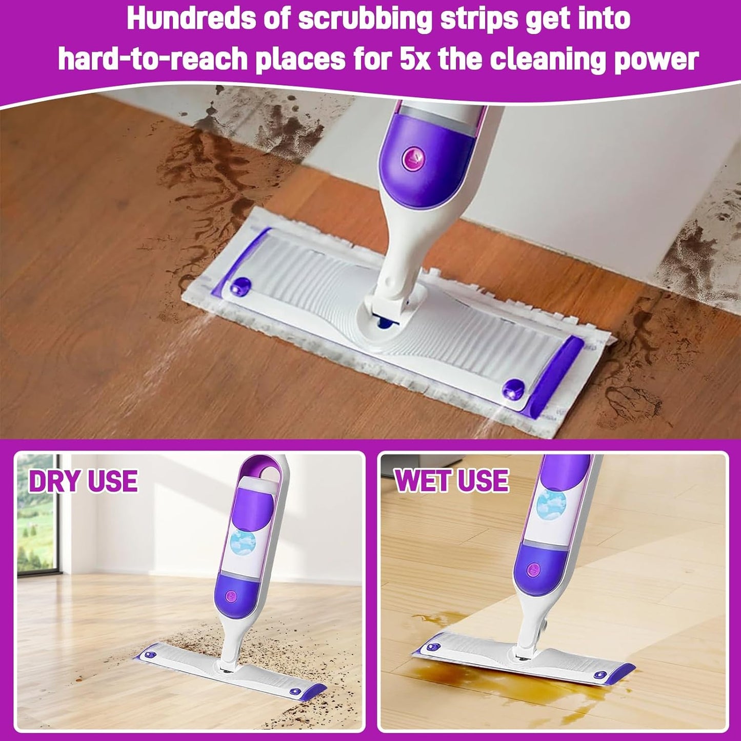 30 Pack Power Mop Pads Refills Compatible with Swiffer Power Mop Refills,Disposable Microfiber Replacement Pads for Swiffer Wet Pads Refill,Non-Washable & Unscented