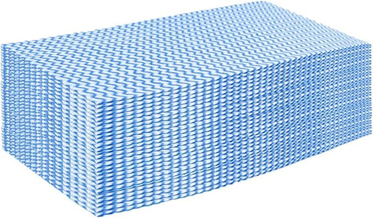 50 Pack Disposable Dish Cloths Heavy Duty Reusable Cleaning Cloths Dish Rags for Kitchen 23.6x11.8inches - Blue
