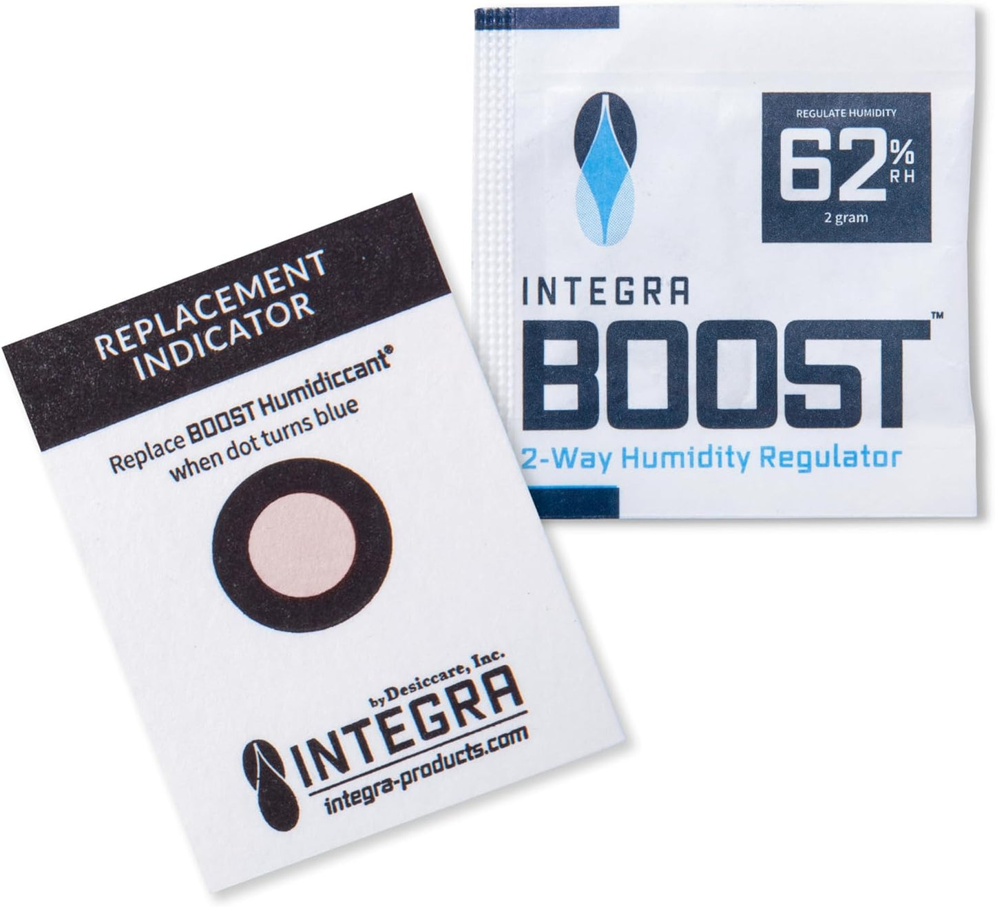 Integra Boost 2-Way Humidity Control Pack – Patented Technology for Humidity Control – Preserve Flavor & Maintain 62% RH – Moisture Absorber for Herbs, Spices & More – 2 Gram (Pack of 6)