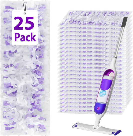 25 Count ‌Disposable Heavy-Duty Power Mop Pads Refills for Swiffer Power Mop,Replacement Floor Cleaning Refills, Non-Washable & Unscented, Compatible with Swiffer PowerMop (Quick-Absorb, No Residue)
