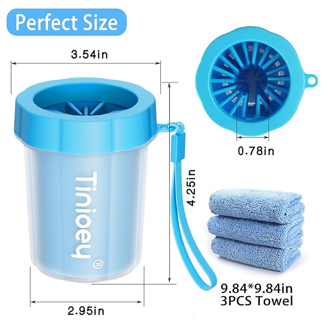 Dog Paw Cleaner for Small Dogs, Dog Paw Washer, Muddy Paw Cleaner, Pet Foot Cleaner, Dog Paw Protector Kit