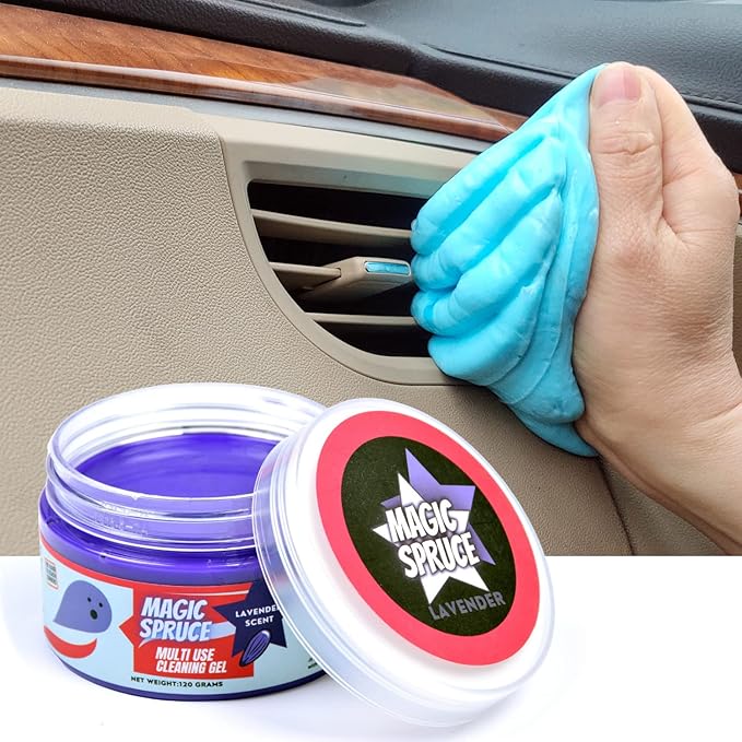 MAGIC SPRUCE Car Detailing Kit Gel for Car Interior Dashboard Cleaner Products, Non-Water Dust Remover Scented Freshner, Upholstery Cleaning Putty, Laptop Computer Cleaning Accessories Car Slime