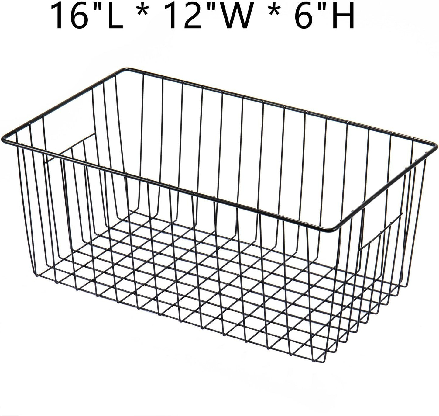 16inch Upright Freezer Organizer Baskets for 13-14,16-21 cu.ft Standup Freezer, Settle freezer chaos and reduce food waste effectively, Durable, Fully Use Space, Improve Air Circulate, Black, Pack 3