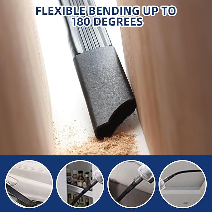 25" Flexible Vacuum Crevice Attachment Tool Vacuum Vacuum Attachment for Vacuum Hoses All 1-1/4" or 1-3/8" (32mm - 35mm) Vacuum Accessories Vacuum Flat Slot Nozzle Interface