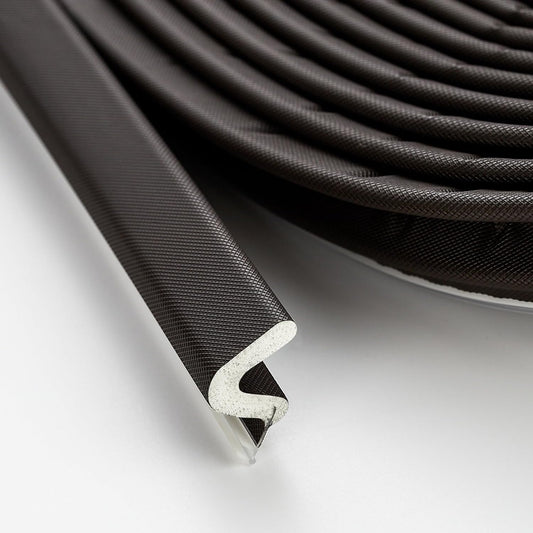 Weather Stripping Door Seal Strip - Soundproof Q-Shaped Foam for Exterior Door Frame, Large Gap Seal, Noise Cancelling, Easy to Install (Brown, 60FT)