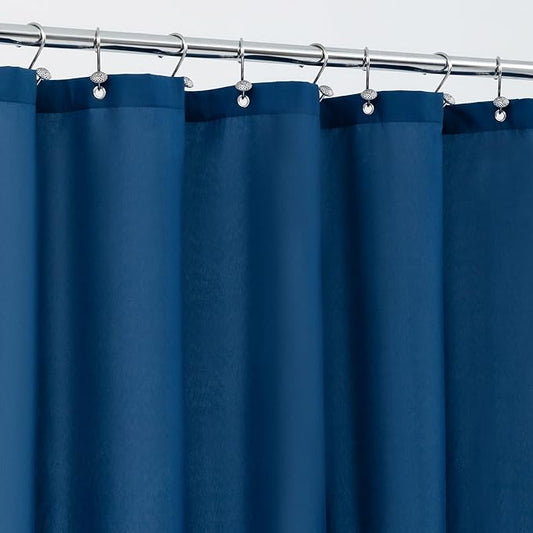 ALYVIA SPRING Extra Long Fabric Shower Curtain Liner Waterproof - 72" x 84", Soft & Lightweight XL Shower Curtain with 3 Magnets, Machine Washable - 72x84, Navy