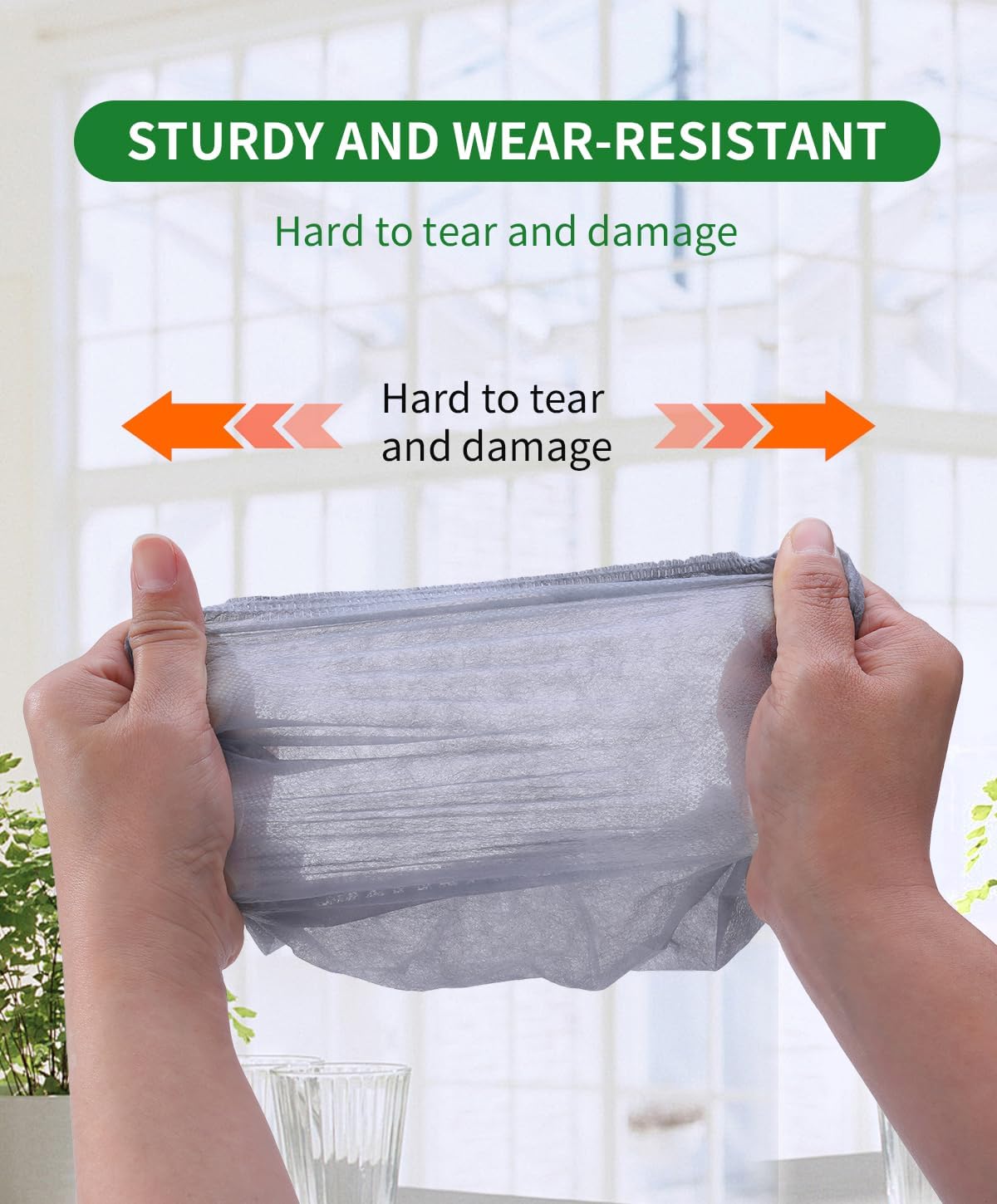 200Pcs(100 Pairs) Non-Woven Shoe Covers Disposable Non Slip for Indoors, Breathable | Durable | Boot Covers, Fits Up to Size 13 US Men (Gray)