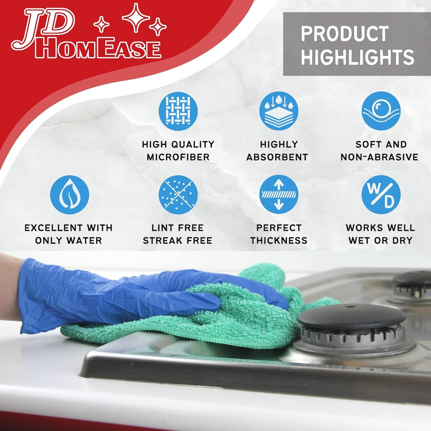 Microfiber Cleaning Cloths, 240 Pack, 16"x16", All-Purpose, Softer, Highly Absorbent, Lint-Free, Reusable, Washable Pro Towels, Yellow, for House, Kitchen, Bathroom, Car, Office