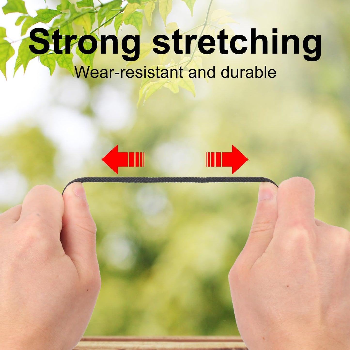 500 Feet 1/8 Inch Black Polyester Rope, 3 mm Polyester Utility Rope for Kayaking, Camping, Home Decor