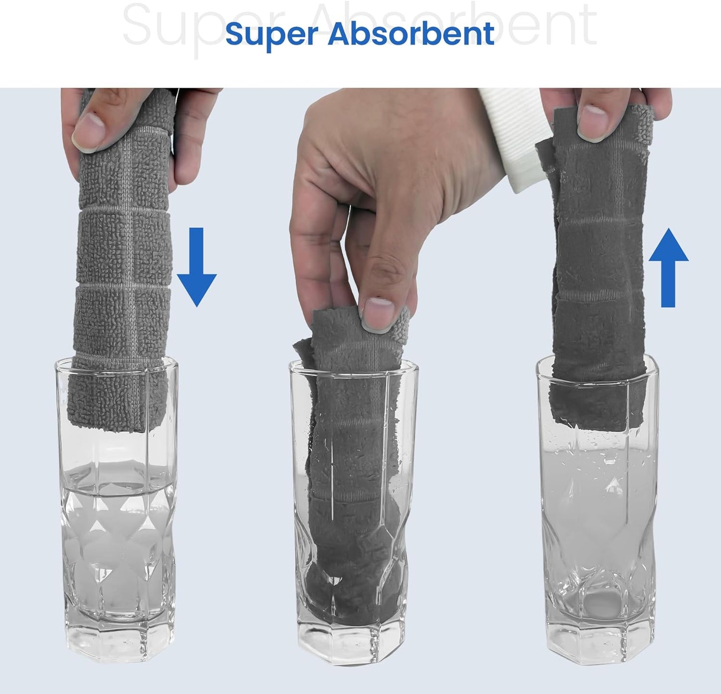 Greenfound Microfiber Cleaning Cloth Roll -80 Pack,Tear Away Towels for Car,Reusable Paper Towels Washable,Super Absorbent,Lint Free Cleaning Rags for House,Kitchen,Window-11.5"×11.5"(Check Grey)